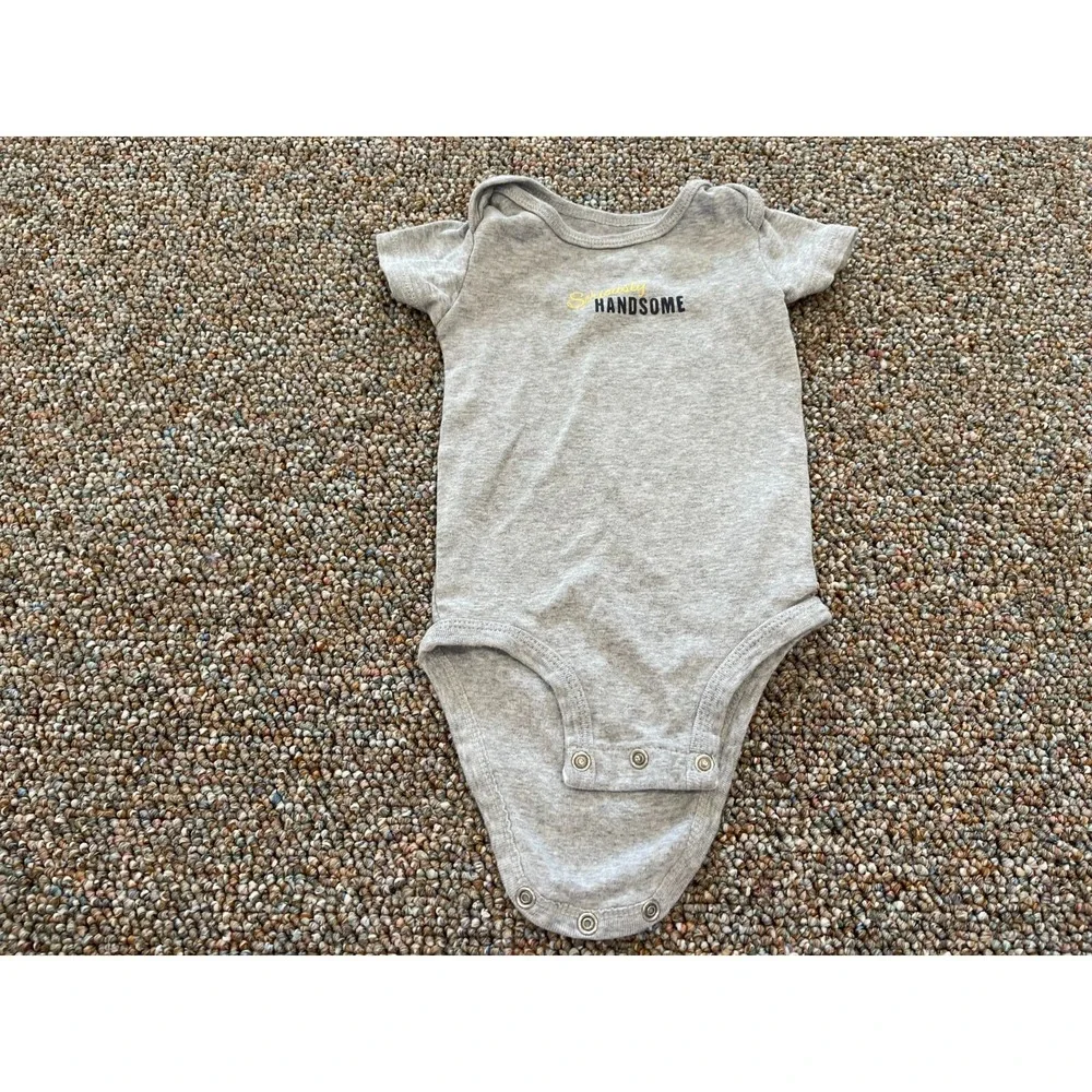 Carter's Boys Gray Seriously Handsome Bodysuit 9M
